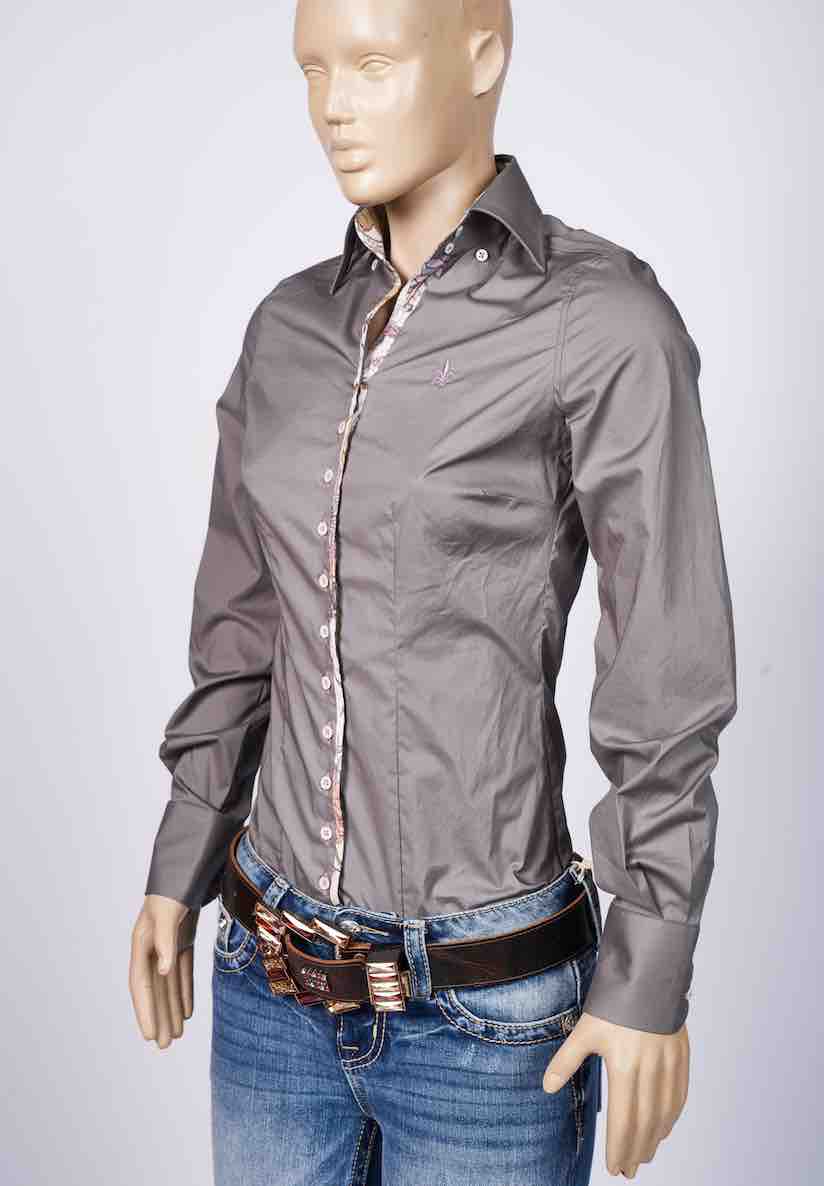 Fior da Liso - Bluse Claudia II grey
