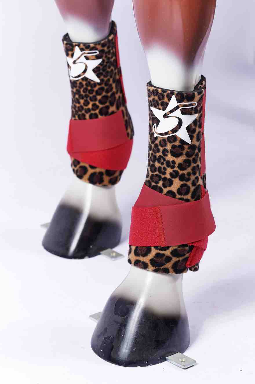 5 Star - Boots Cheetah Red Medium