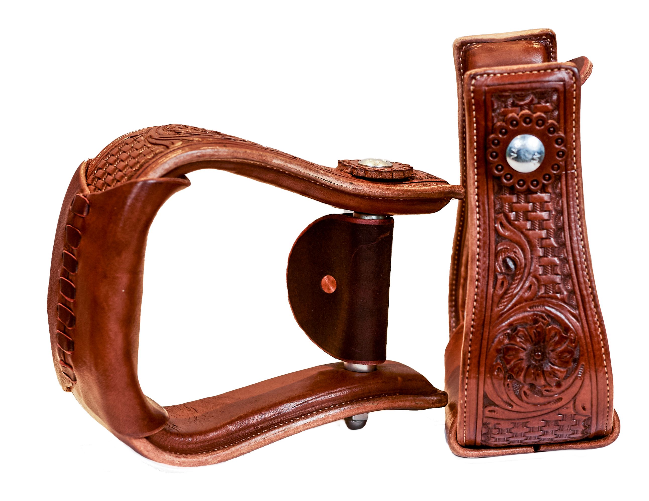 Leder Steigbügel New Brown