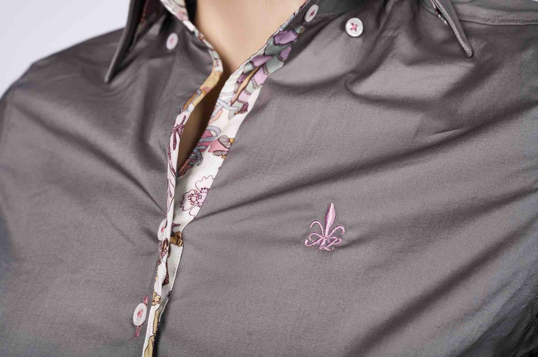 Fior da Liso - Bluse Claudia II grey