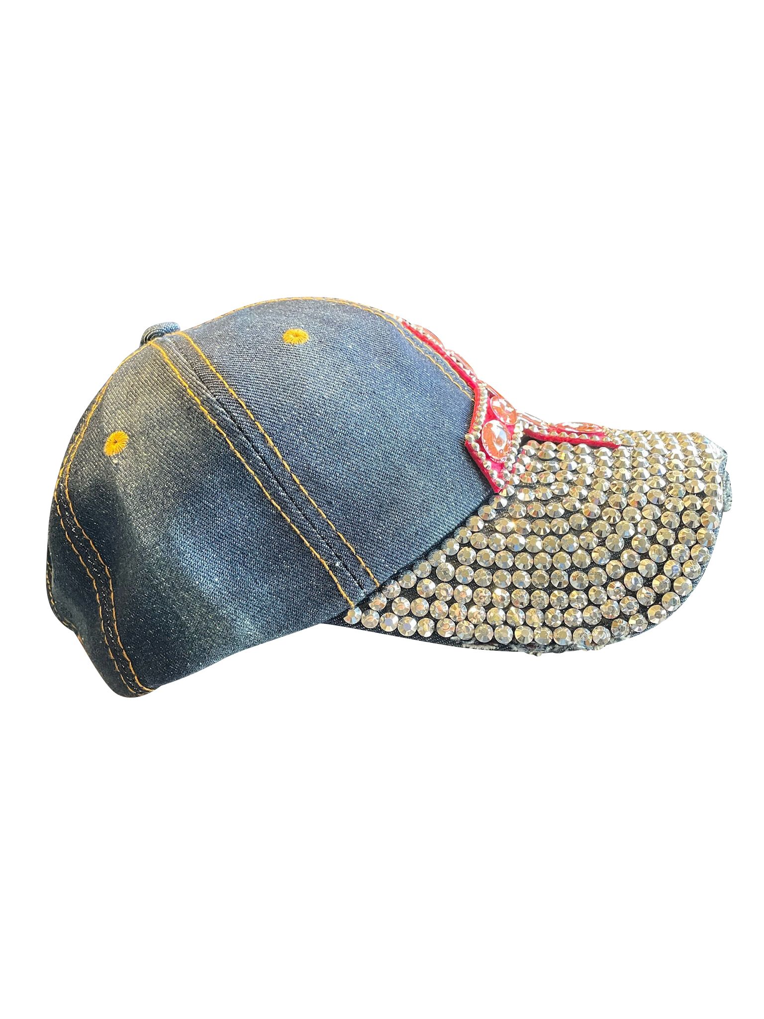 Cap Rosa Schleife/Jeans