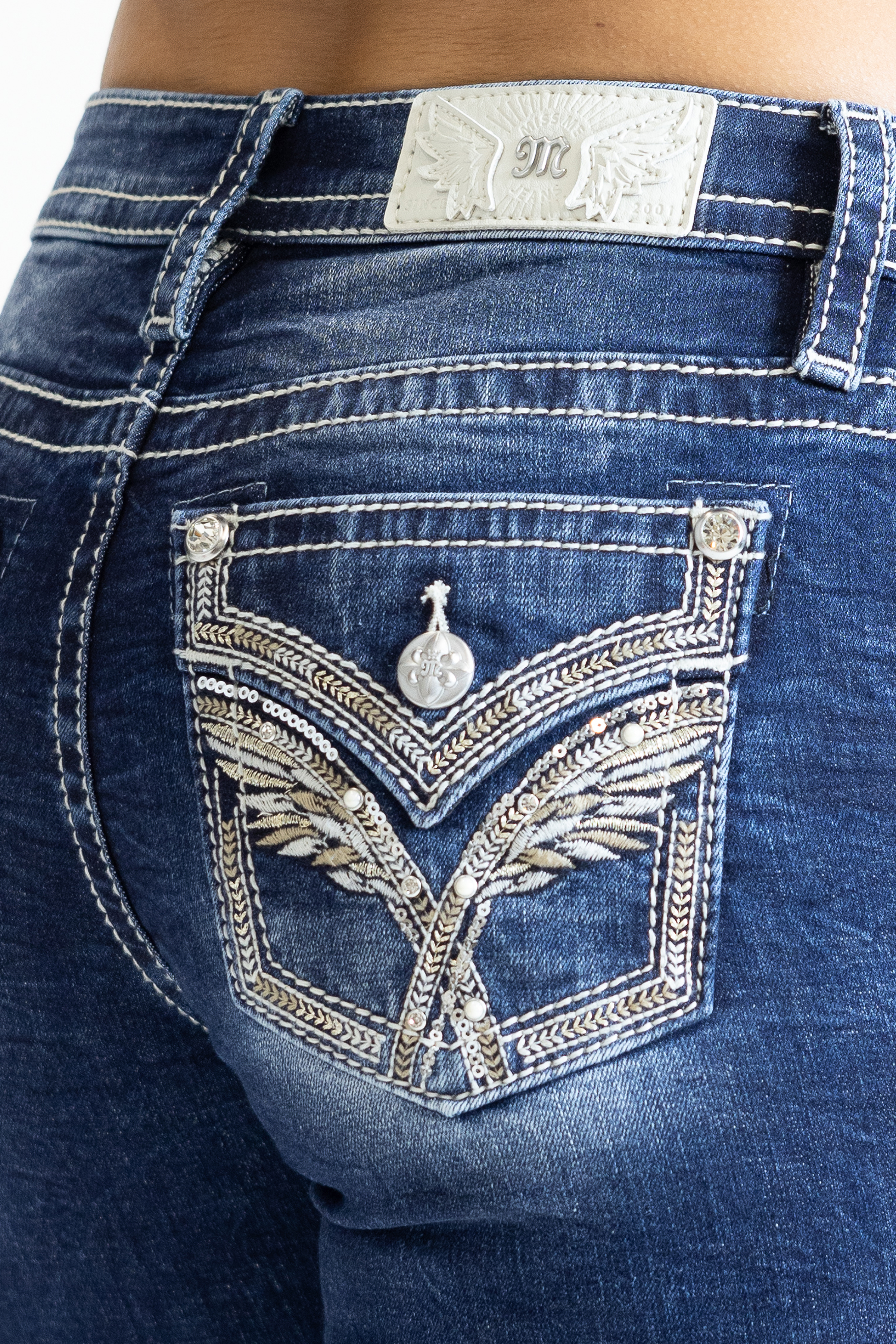Miss Me Jeans Feather Wing