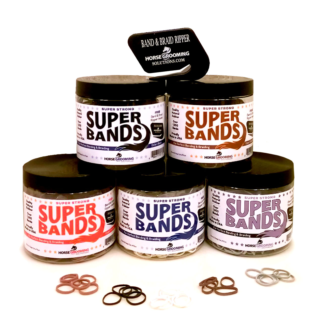 Super Bands Mähnengummis von Horse Grooming Solutions
