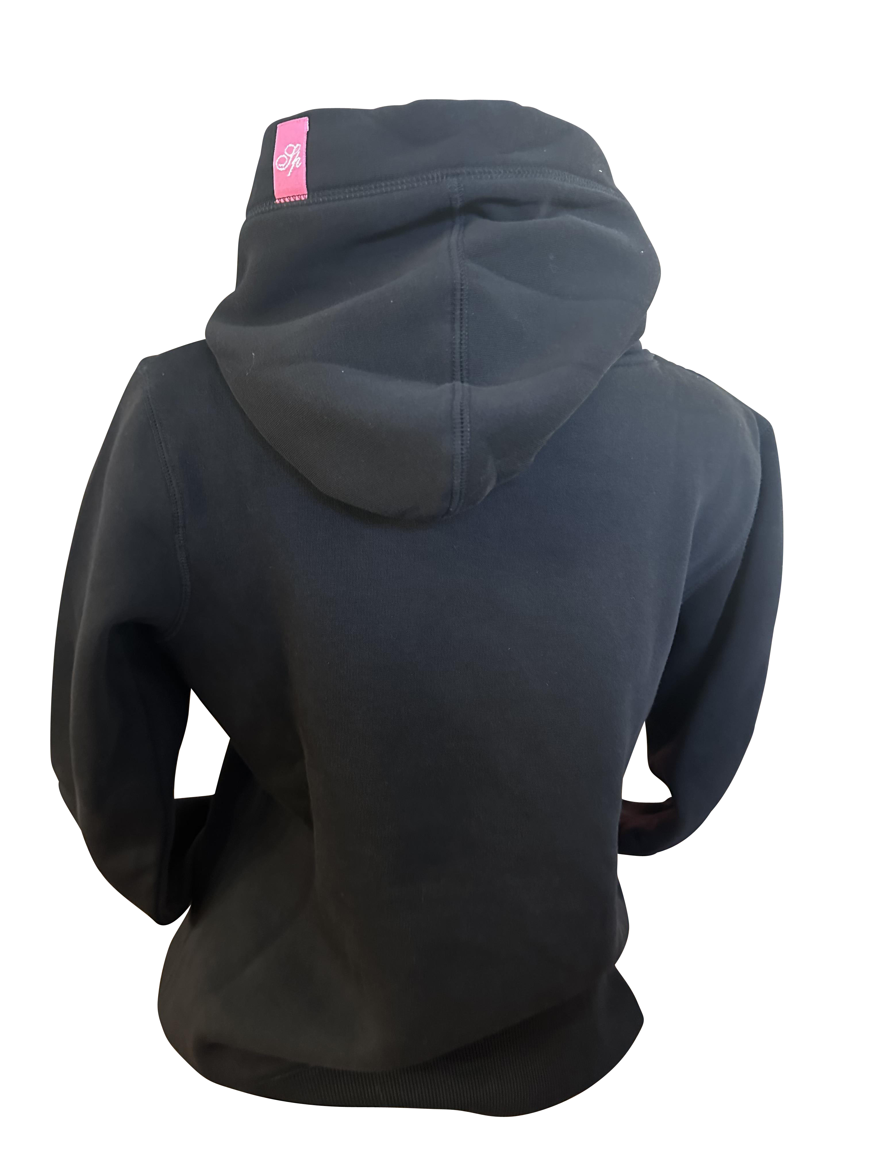 Hoody Crown Sequin in black