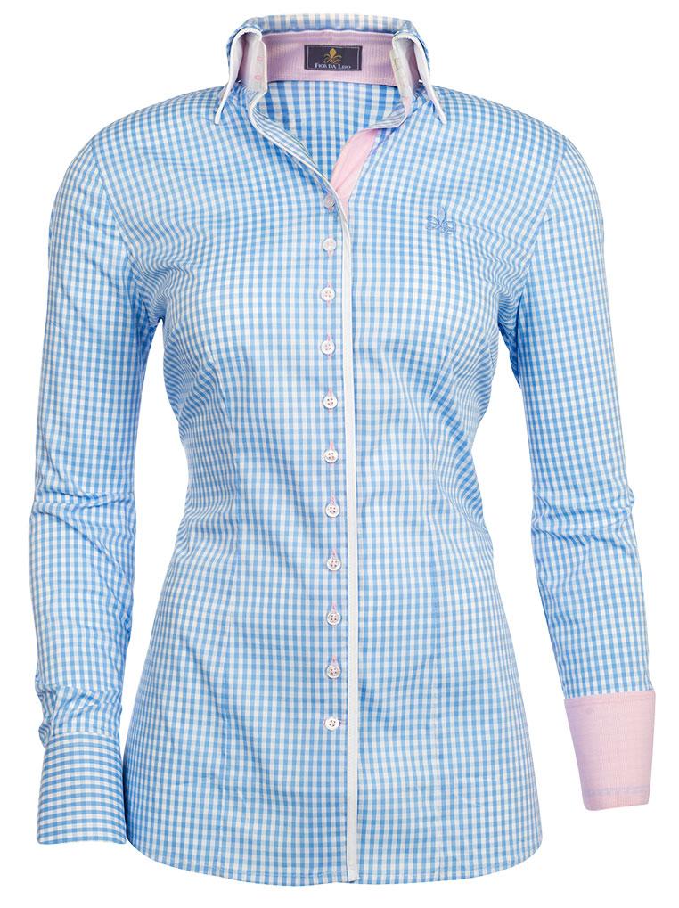 Fior da Liso Bluse Eleonora II light blue