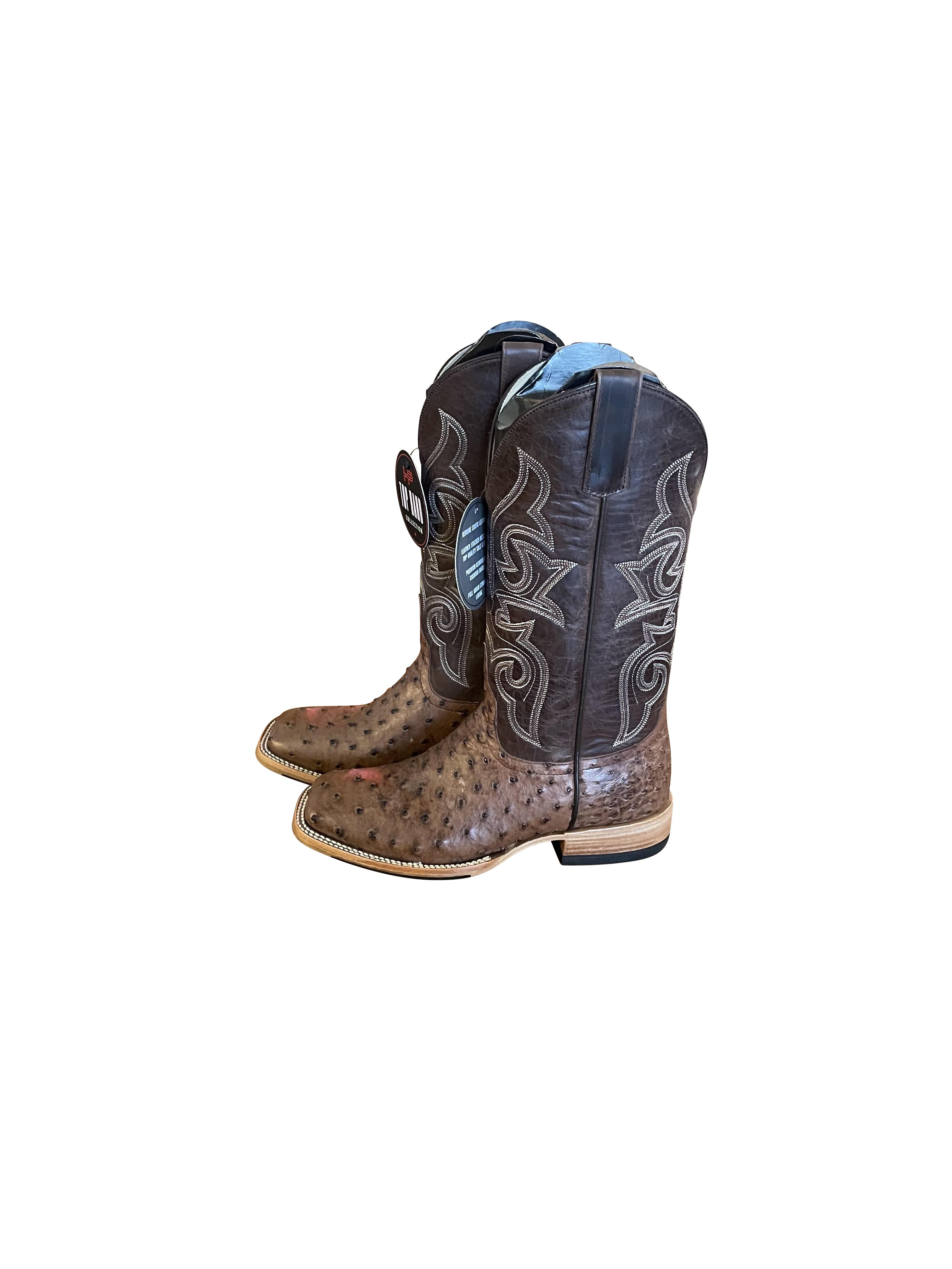 Stiefel HP Real Ostrich/Chocolate